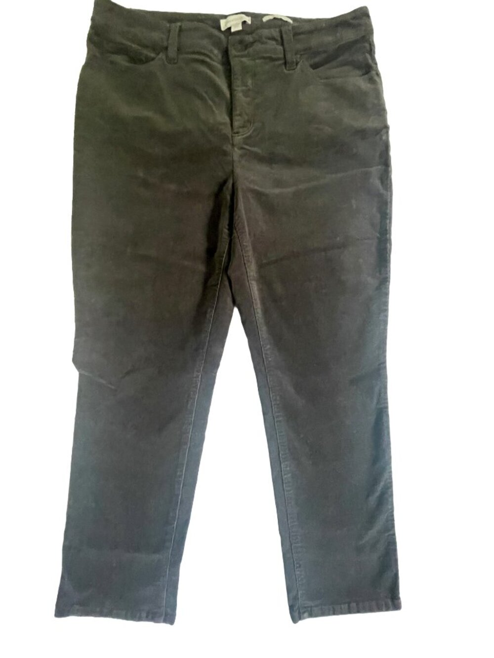 Charter Club Lexington Gray Corduroy Straight Leg Pants 14 Petite